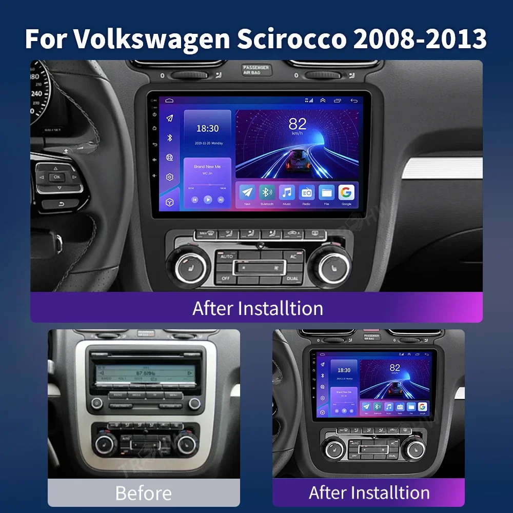 

For Volkswagen Scirocco 3 III Mk3 2008 - 2014 Car Radio Multimedia Video Player Navigation stereo GPS No 2din 2 din