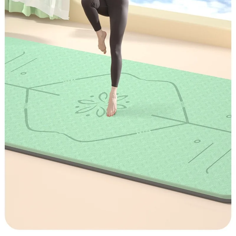 Large TPE Yoga Mat Non Slip Thickened Quiet Dance Jump Rope Home Exercise Mat Custom Gymnastics Mat Exercise Mat Workout Mat
