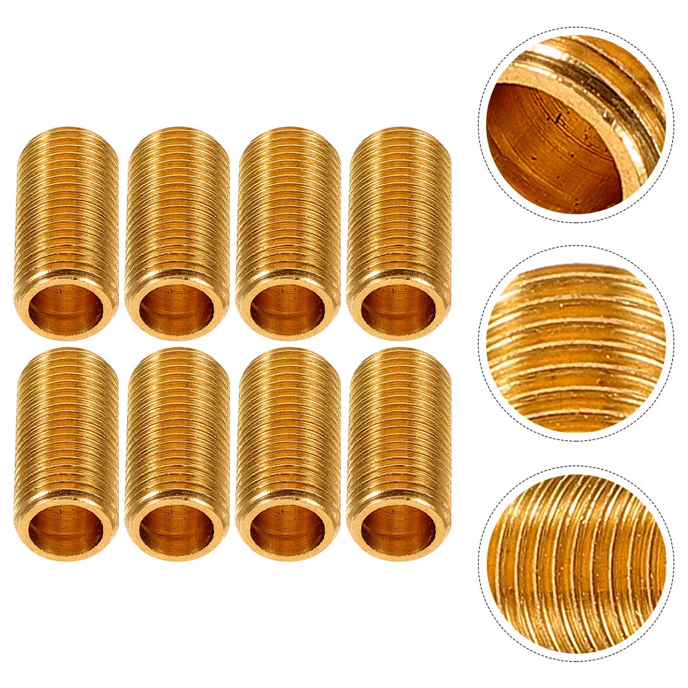 Mamelons de lampe en laiton creux, connecteurs de tige de lampe filetés, pièces de rechange pour lampes, fixation d'éclairage, 8 pièces