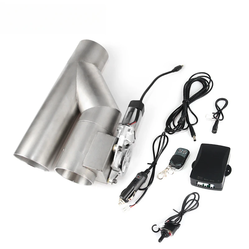 

Electric Remote Control Exhaust Valve Y-Pipe w/ Adjustable Sound - Stainless Steel Fit for Car & Truck Performance Boost