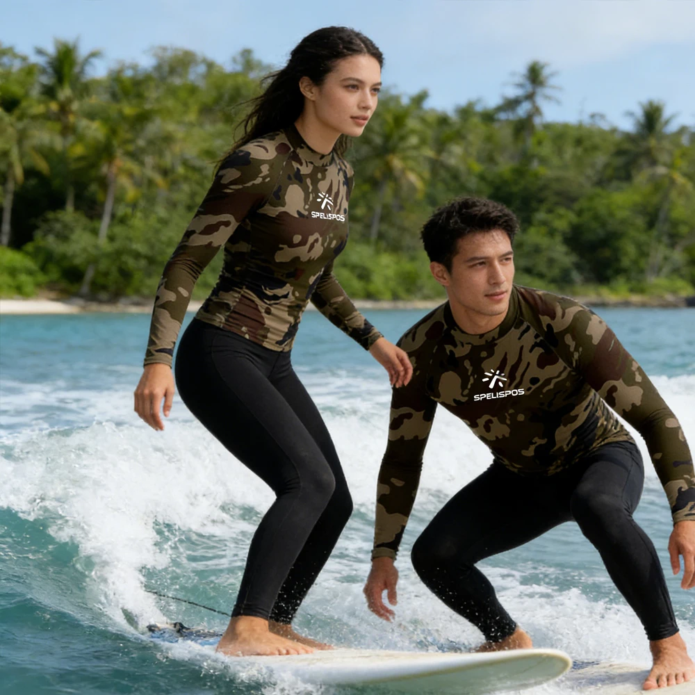 Long Sleeve Men's and Women's Rash Guard Surfing Clothing High Quality Luxe Breathable Beachwear Swimwear Shirt for Water Sport