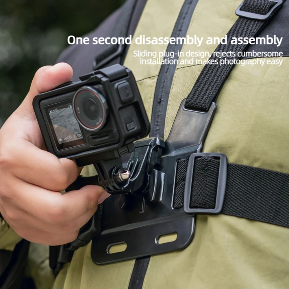 Quick Release Chest Strap Bracket Holder for DJI Action 6/5 Pro/4/3 GoPro 13/12 Osmo Nano Insta360 POV Sport Camera Accessories