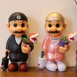Anime Surper Mario Bros PVC Model Figure Fools Paradise Pattern Super Large Leon kennedy Figure Collectible Toy for Kids Gift