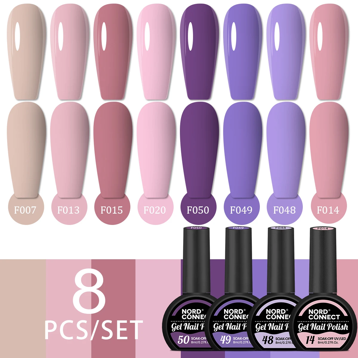 

Набор из 8 полукруглых цветных гель-лаков для ногтей, флуоресцентный неоновый цвет, стойкий гель-лак для ногтей, требуется светодиодная подсветка, S