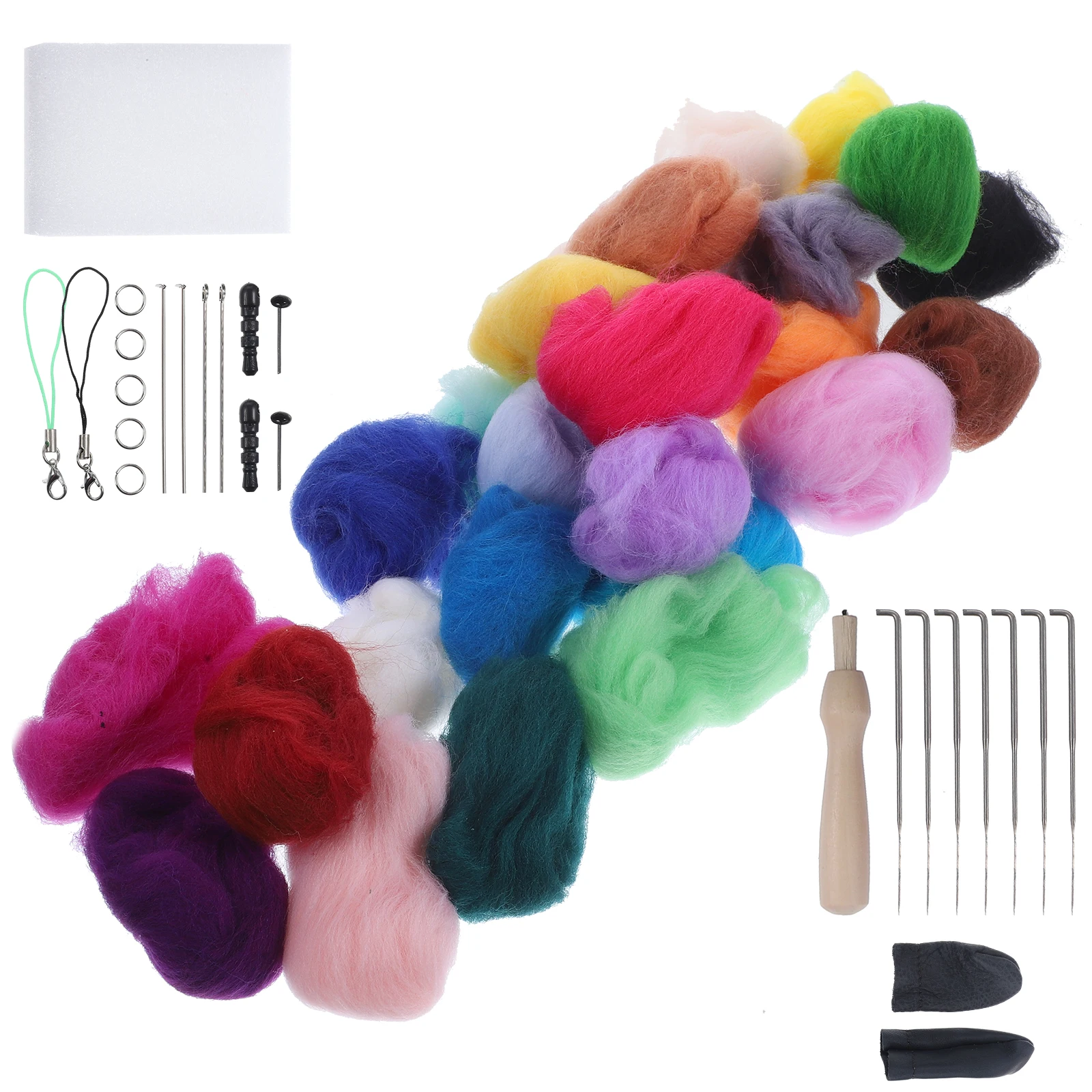 

1Set Filling Wool Roving Craft Felt Creative Needlework for DIY Handmade Animal Projects Stimulate Imagination Parent-