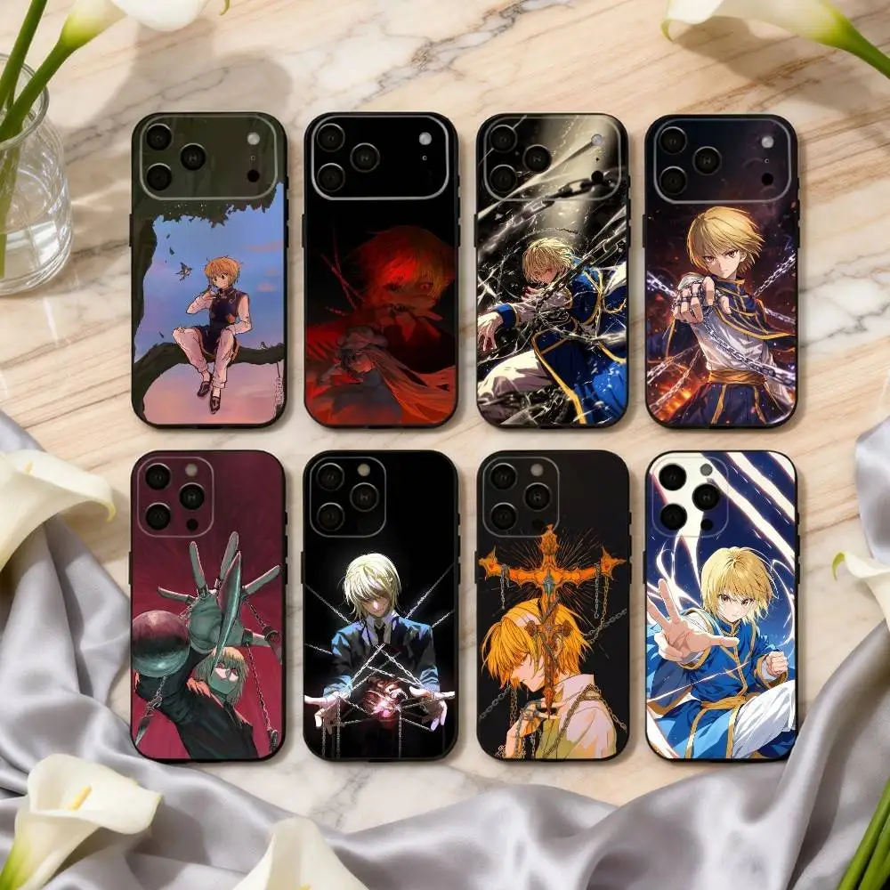 

H-Hunter X H-Hunter K-Kurapika Phone Case For iPhone 17pro,16,15,14,13,12,11 Plus,Pro Max,XS,Soft Silicone Black Cover