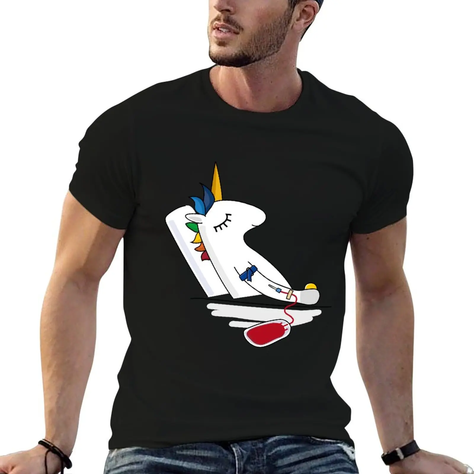 Unicorn blood donation T-Shirt Plus Size Workout Short Sleeve Top