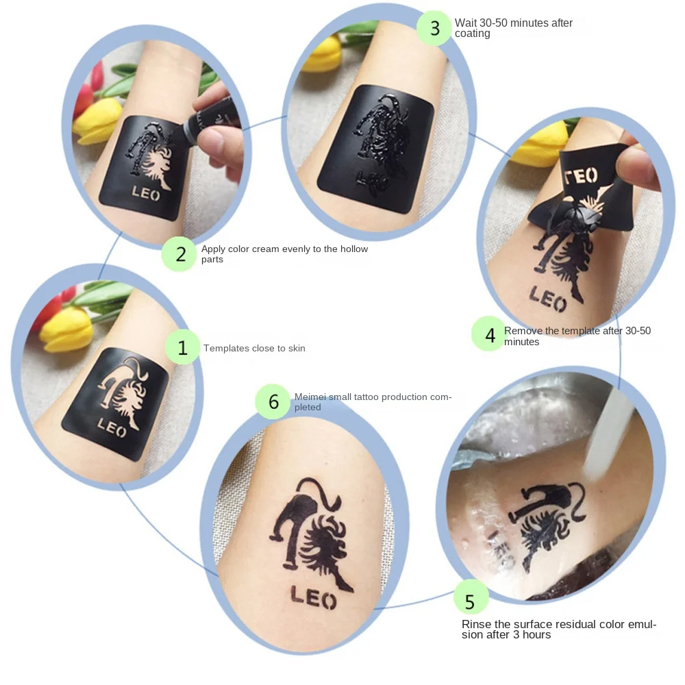 10ml Temporary Tattoos Ink Semi Permanent Fake Common Ink For Body Art Gloss Tint Paint Beauty Pigment Makeup Supplies