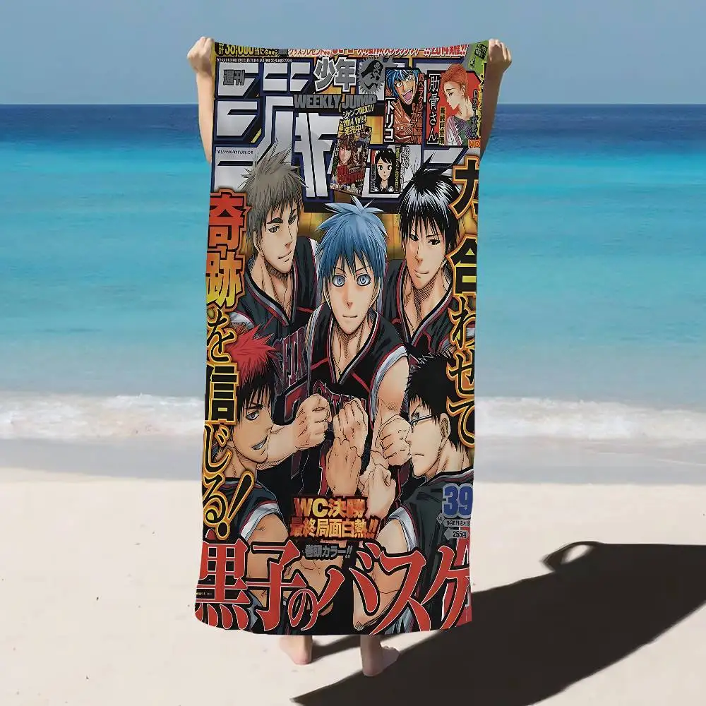 Kuroko Basketball Anime Bath Towel Microfiber Soft Water Absorbing Breathable For Girl Kids Decorative Cartoon Beach Towel