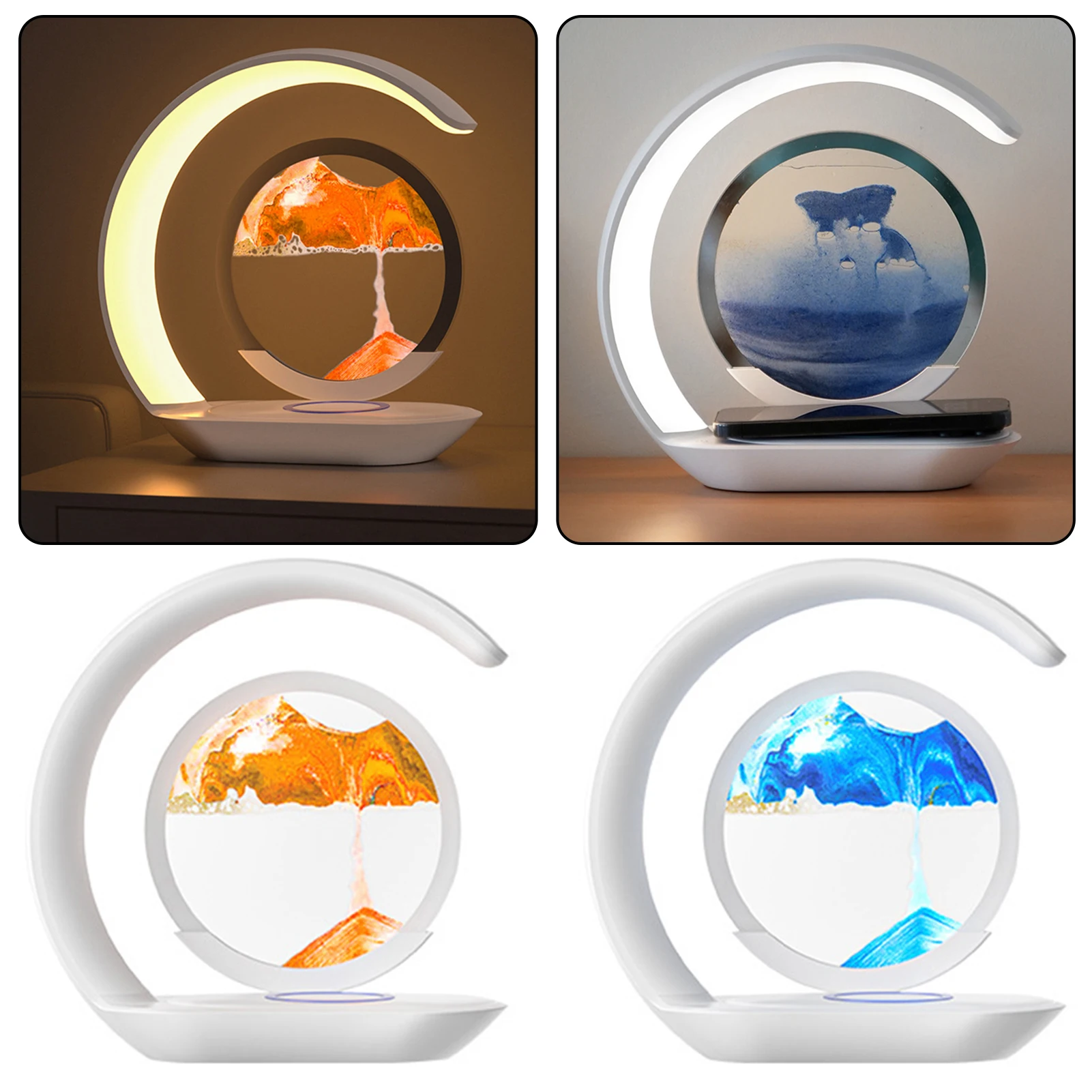 

3D Art Quicksand Painting LED Night Light Quicksand Painting Desktop Decoration Desktop Office Work Decor