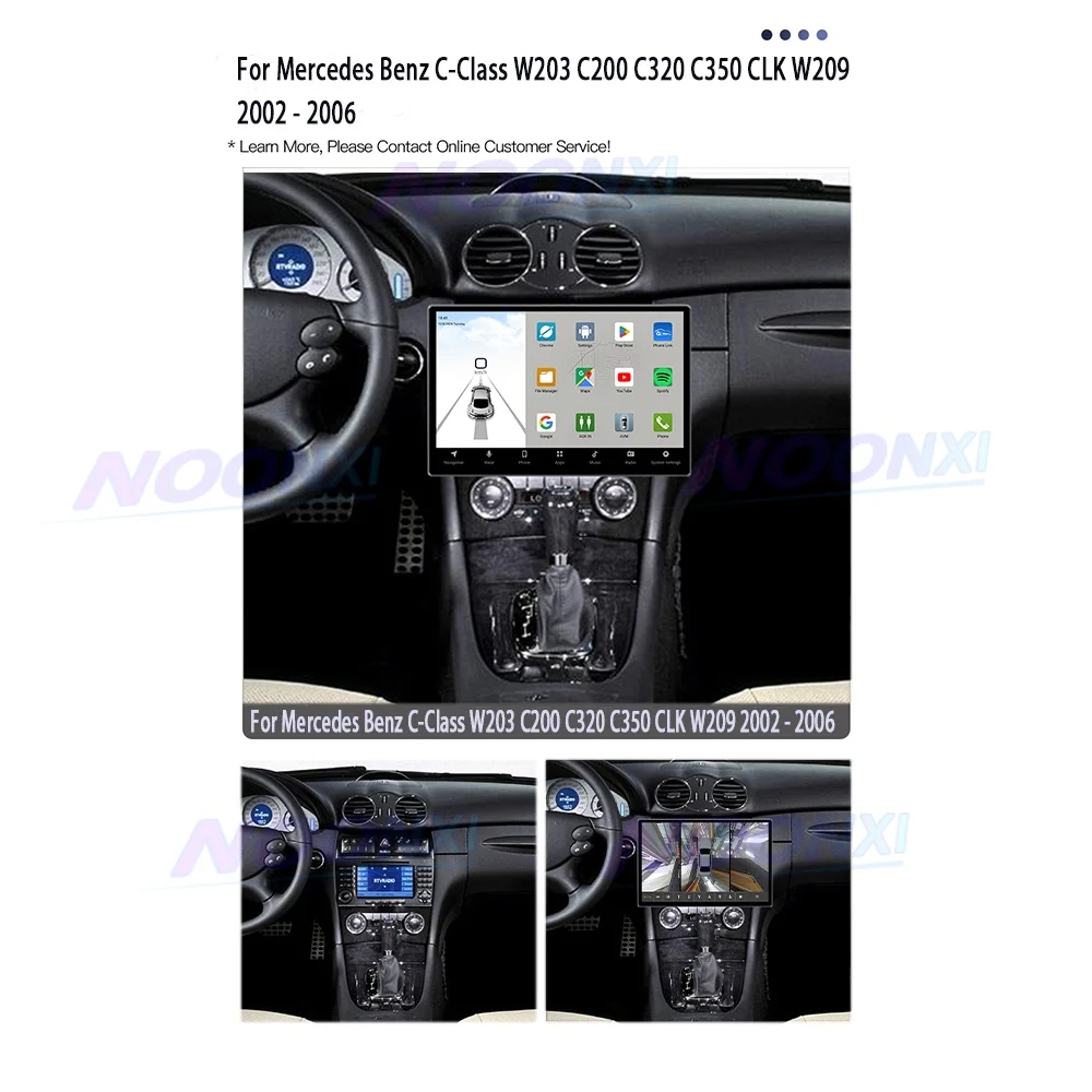 13.1“ For Mercedes Benz C-Class W203 C200 C320 C350 CLK W209 2002 - 2006 Android 13 Car Radio Navi GPS Multimedia Player WiFi 4G