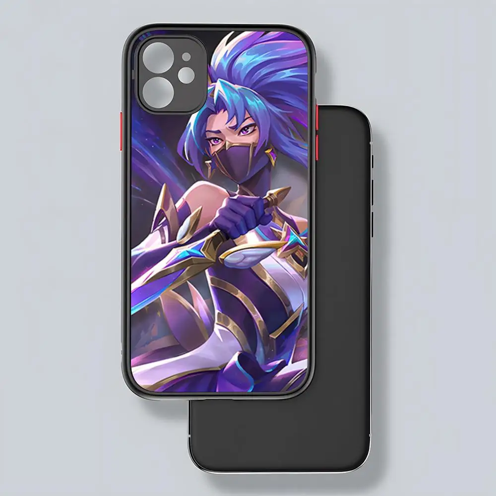 Game Lol Akali Phone Case Matte Transparent For 16 15 IPhone 12 11 13 Pro Max X XR 8 Plus Back Cover