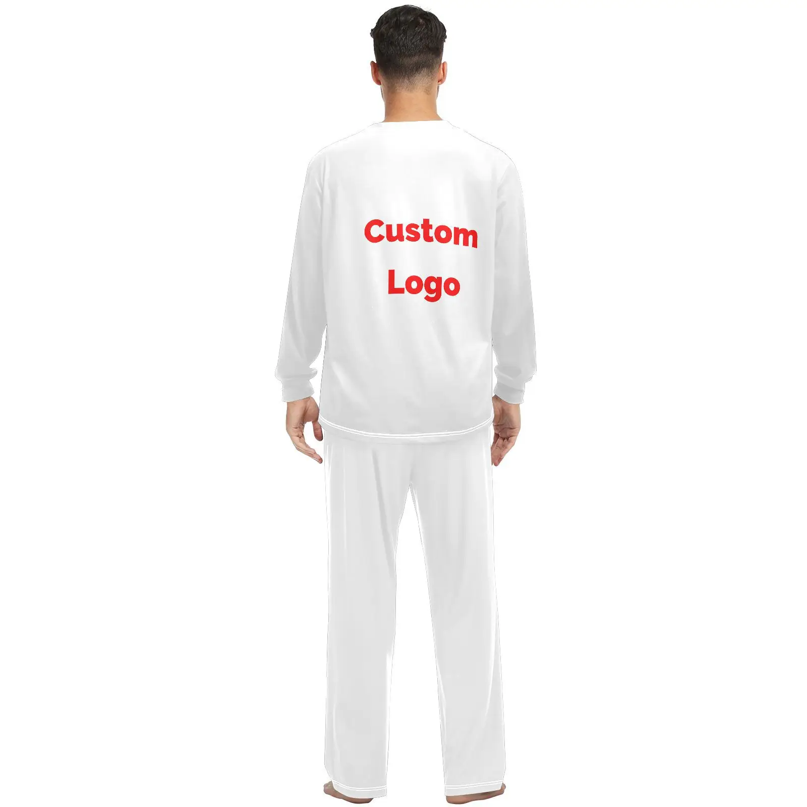 Autumn and Winter Plus Men's Sleepwear Custom Image Pajamas Plaid Pajamas Sets Casual Loungewear Pyjamas Couples dress