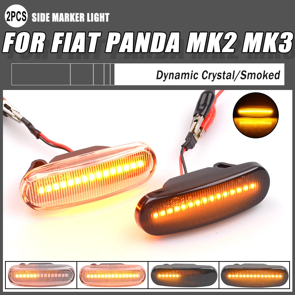 For Fiat Panda 169 Grande Punto Inkl Evo Doblo Fiorino Linea Idea Dynamic Side Marker Lamp LED Turn Signal Blinker Light