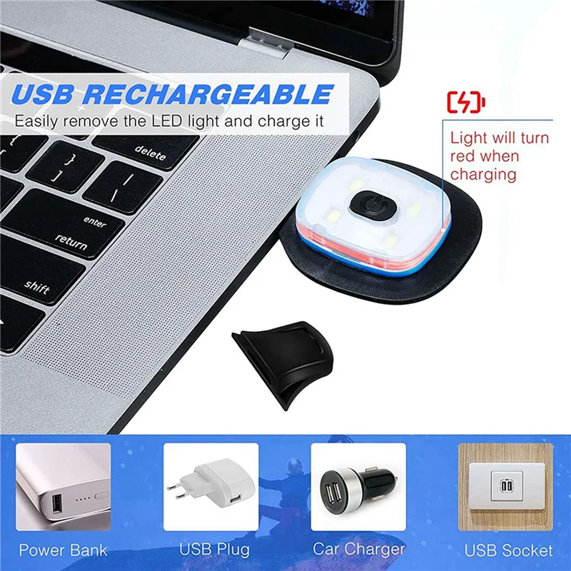 

Перезаряжаемый светильник LICE-USB для светодиодной вязаной шапки-бини, 40 шт., сильный режим среднего и слабого освещения Светодиодная шапка USB Светодиодные фонари