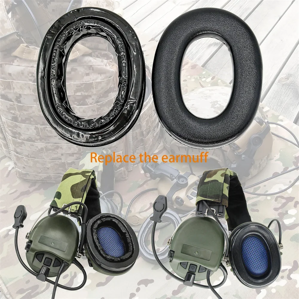 Sponge/Gel Ear Pads for MSA SORDIN Tactical Headset Airsoft Shooting Earmuffs Hearing Protection SORDIN Electronic Earmuffs