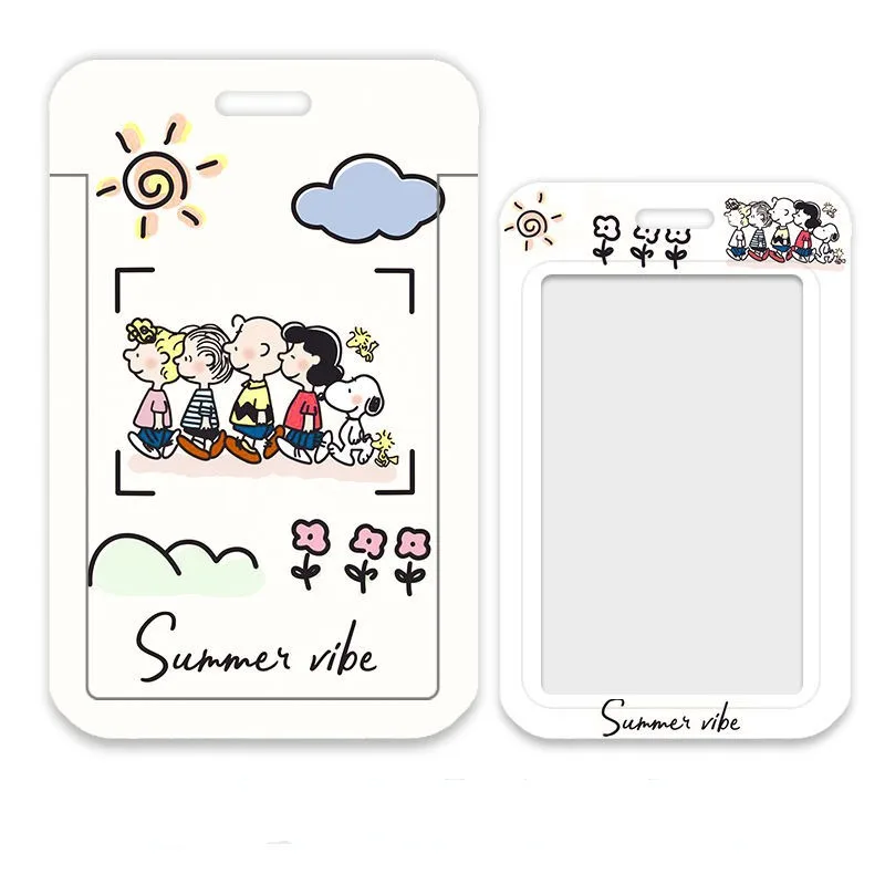 Cute Snoopy Japanese style simple creative cartoon pattern high-looking fashion versatile campus card work ID protective cover