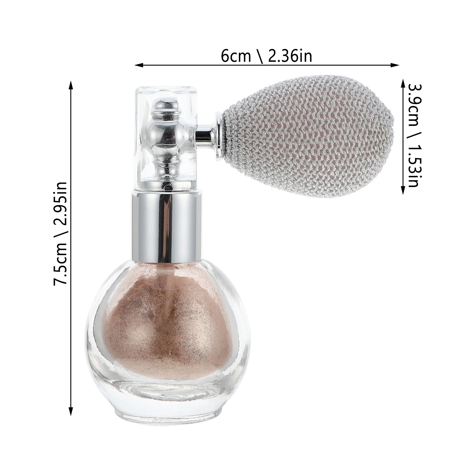 Solustre Fiber Powder Pump Bottle Dispenser Glitter Dust Spray Sparkling Shimmer Sparkle Makeup Body Dust Glitter