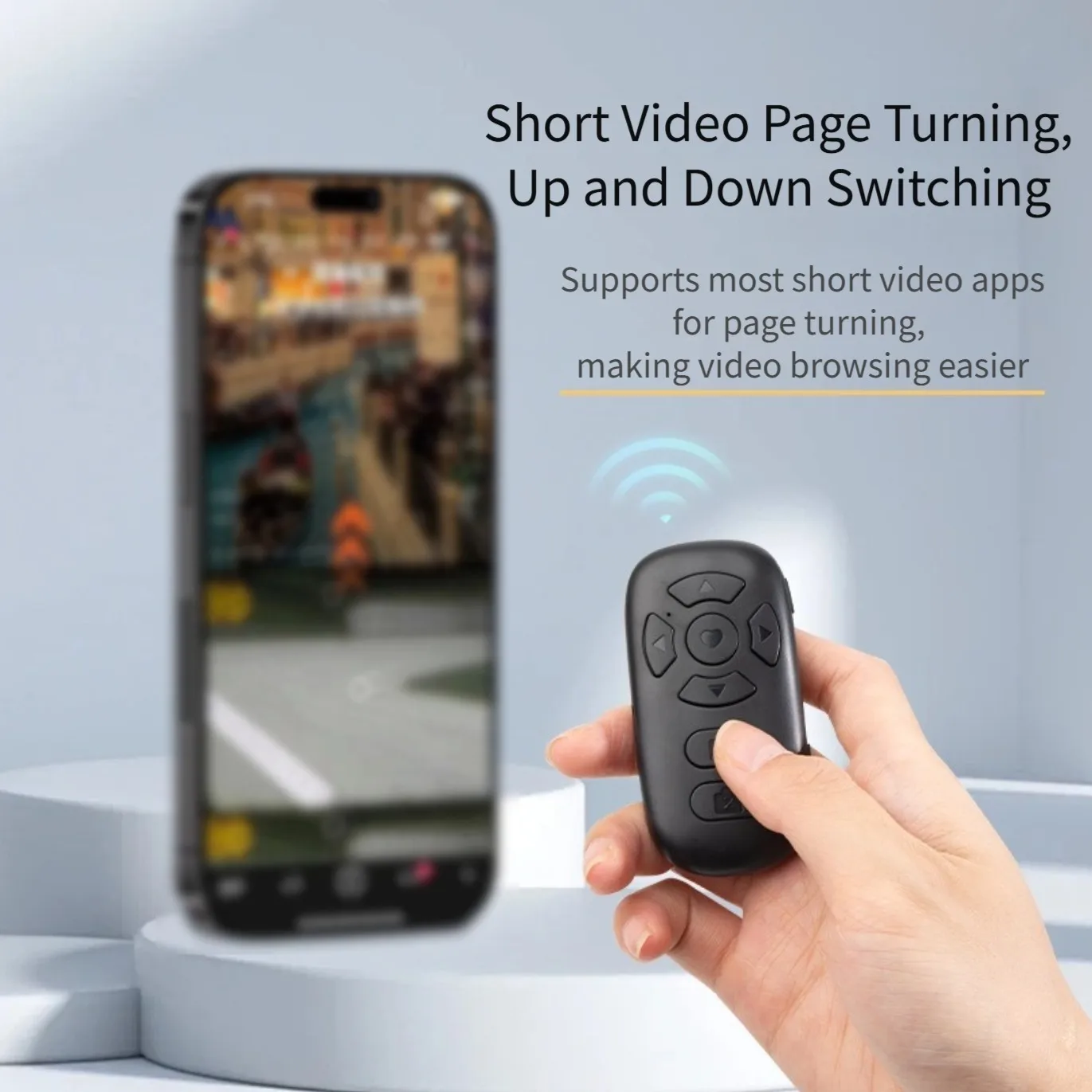 8 Buttons Wireless Remote Control For Phone Selfie Video Page For Turner Mobile Phone Selfie Control Button Control Device