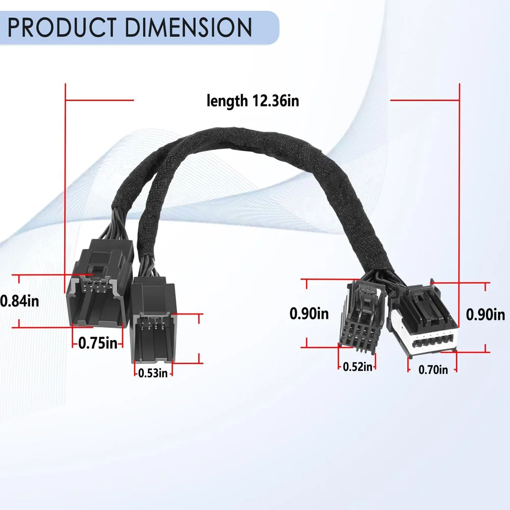 SGW Extension Cable Replacement fit for 2021 2022 Gladiator Wrangler Ram 1500 Ram TRX Security Gateway for Tazer DT JL Mini Lite view 3