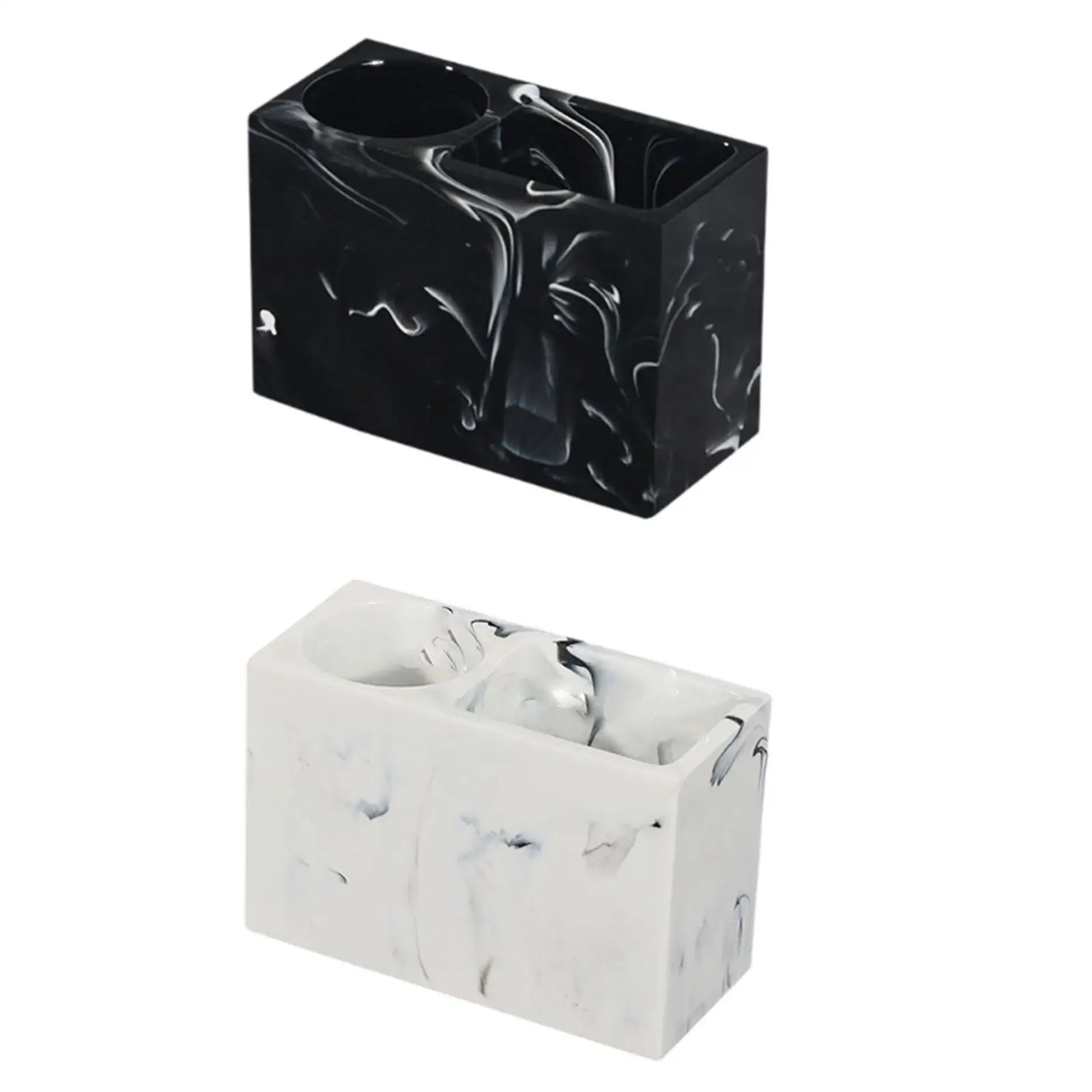 Toothpaste Holder Makeup Brushes Holder 2 Compartment Bath Accessories