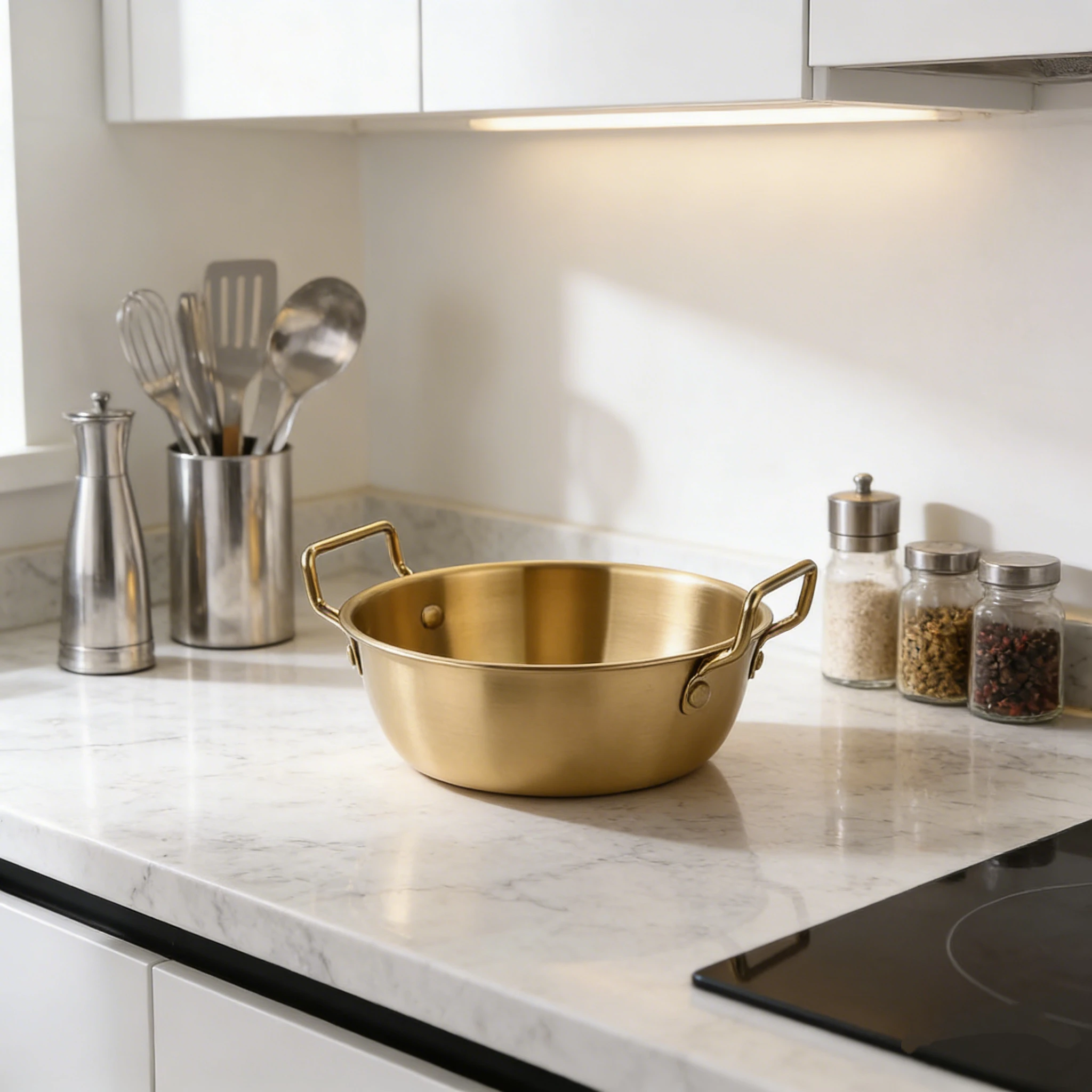 304 Stainless Steel Double Ear Snack Plate Gold and Silver Seasoning Sauce Dipping, Pickle Plate