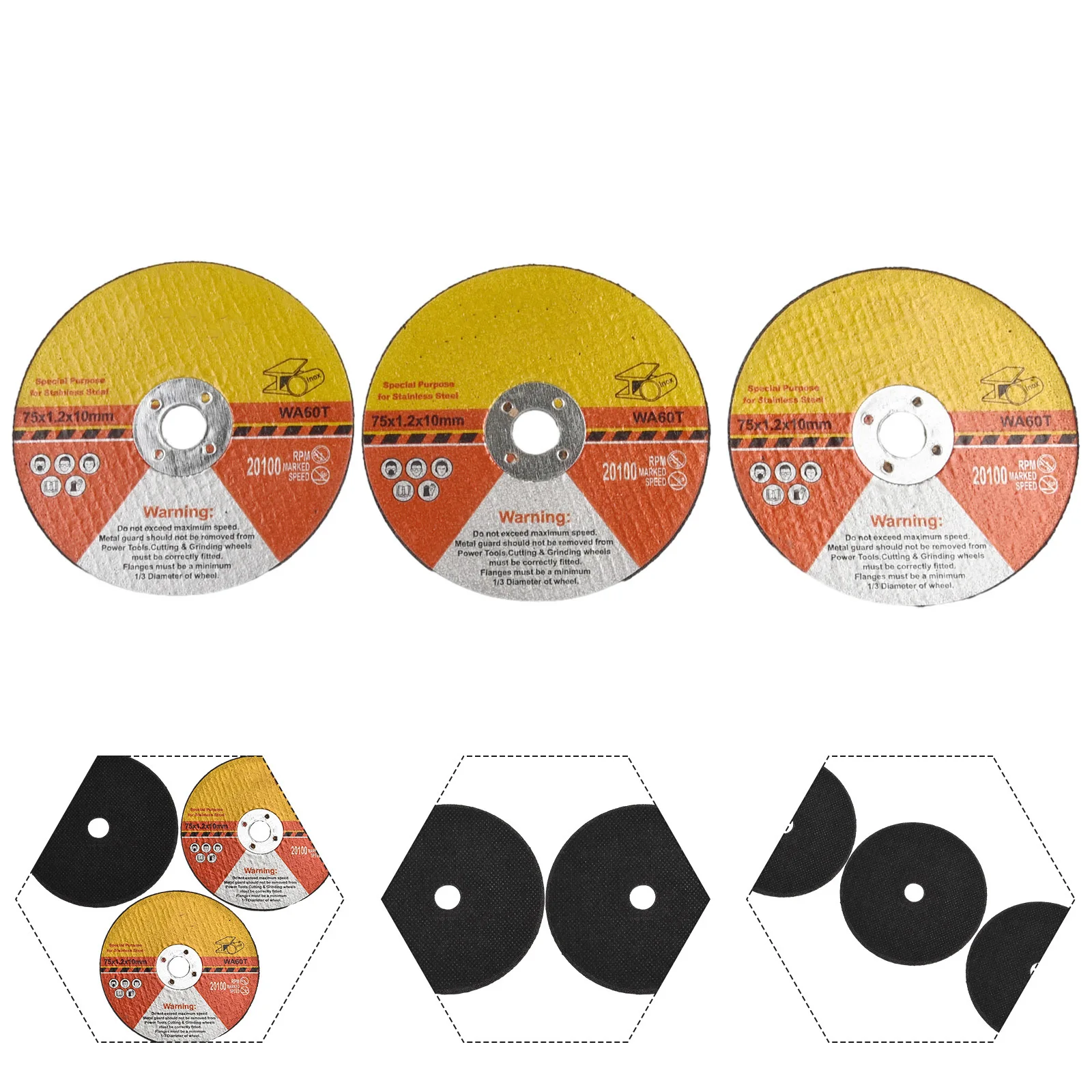 3pcs 3 Inch Circular Resin Saw Blade Ultra-thin Grinding Wheel Cutting Disc For Angle Grinder Wood Stone Cutting Rotate Tool