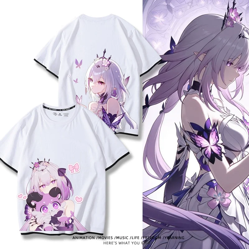 الخروع لعبة هونكاي ستار السكك الحديدية تأثيري تي شيرت ثلاثية الأبعاد طباعة طفل أنيمي المحملة الصيف جديد الرجال/النساء قصيرة الأكمام التي شيرت Harajuku Y2k