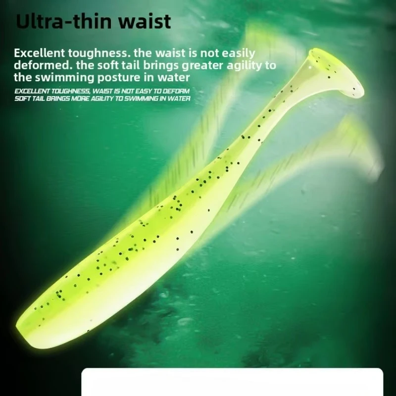 High-quality Soft Two-tone Tail Lure Soft Bait Fake Bait with Lead Head Hook 25Pcs/50Pcs gallery 3