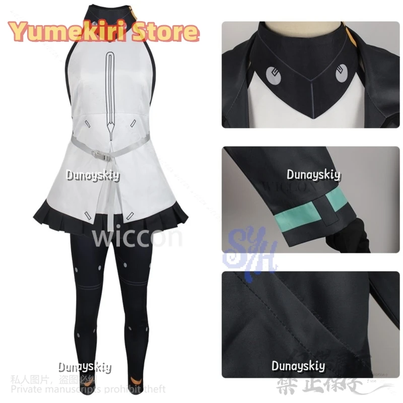 نوير تأثيري Synduality أنيمي زي فاسق معطف أسود السراويل Y2K الفتيات أزياء الهالوين عيد الميلاد كرنفال حزب كوس مخصصة #4