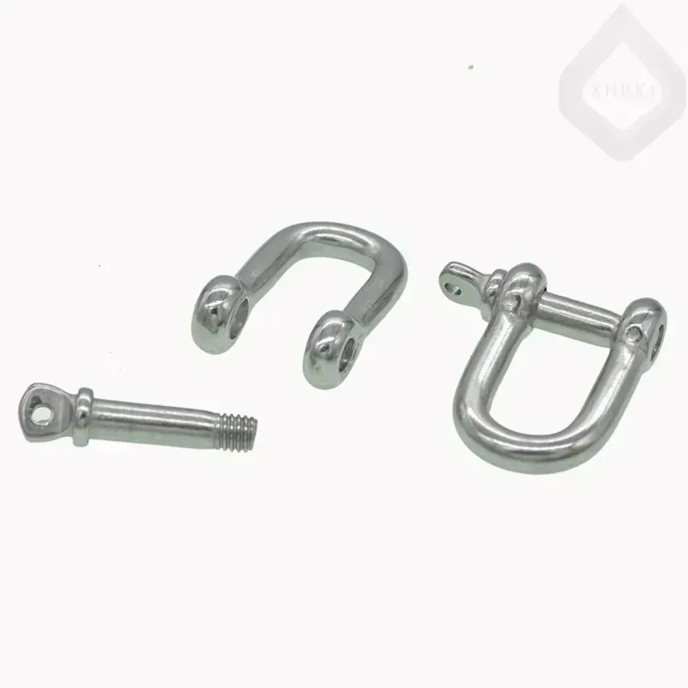 304 Stainless Steel Straight D Shackle Short Rigging Shackle for Boat M4 M8 M12