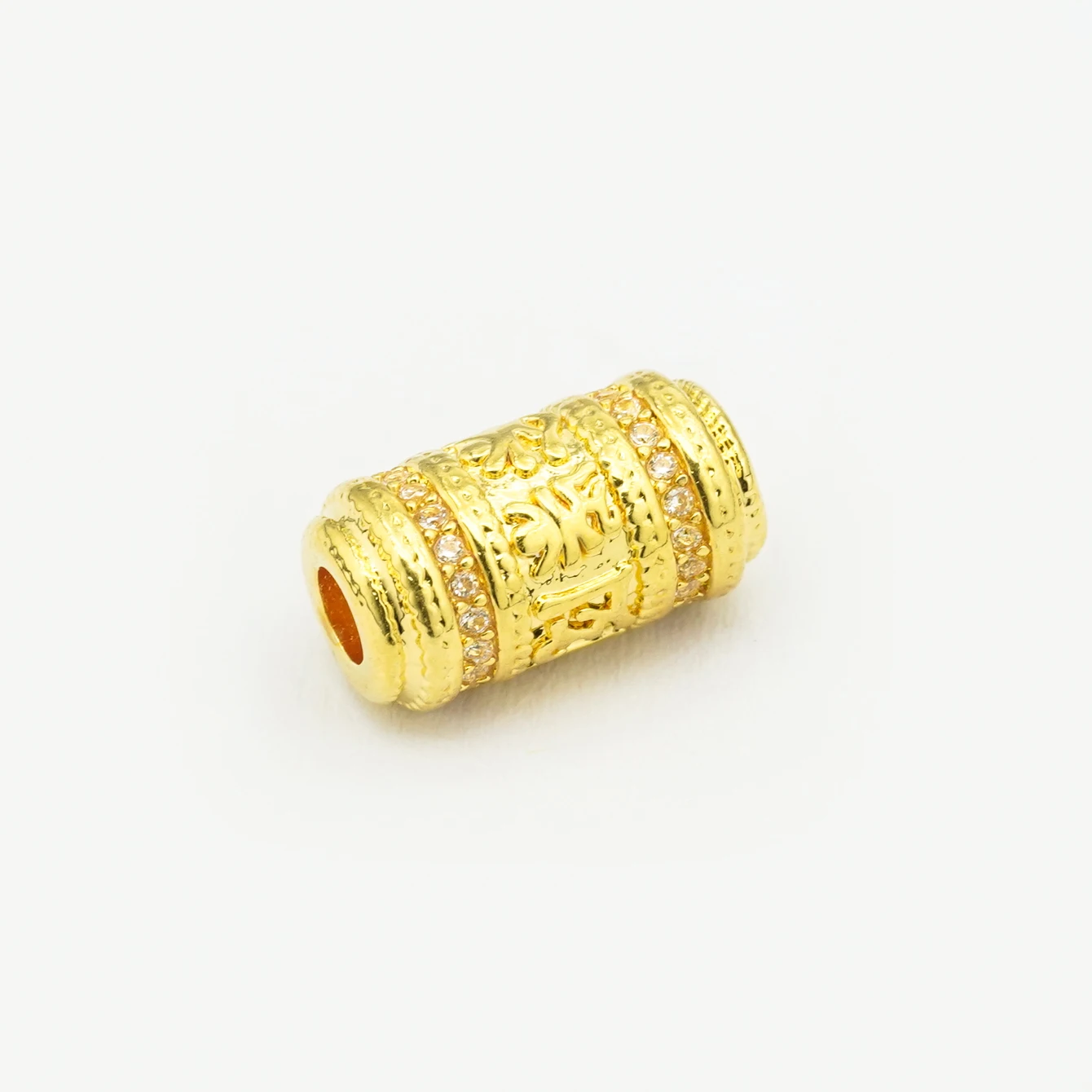 8kゴールド-ダイヤモンド-六字真言-ラッキーバケット-アクセサリー-無加工-diy-ジュエリーセット-女性用-中国文化テーマ
