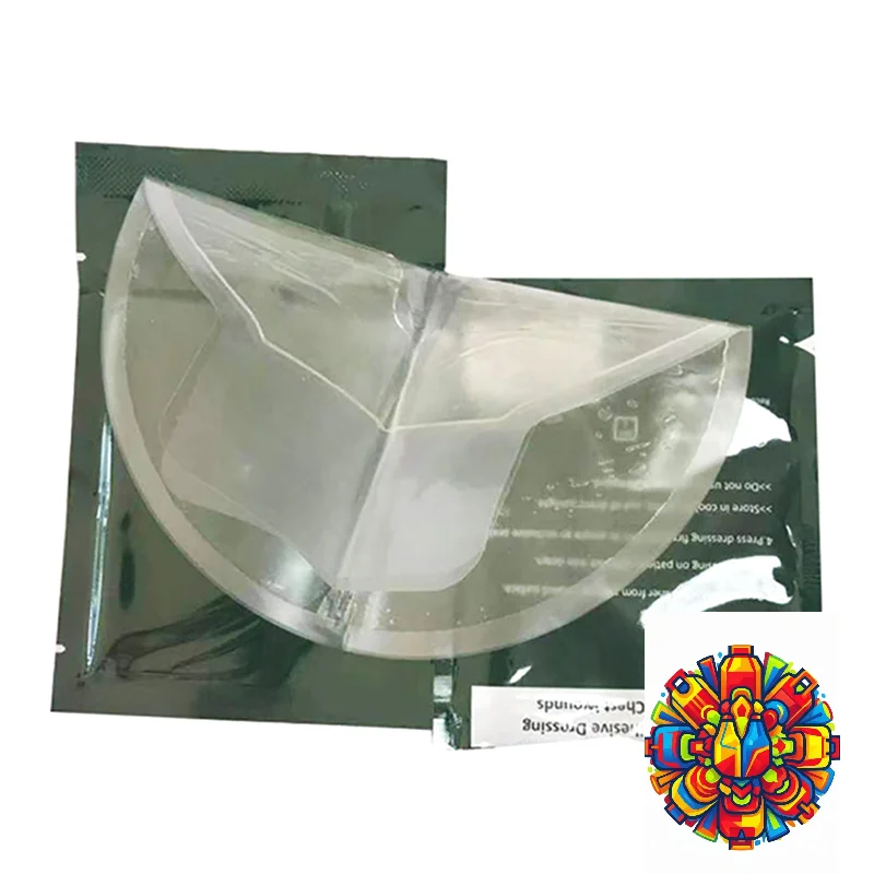 Vented Chest Seal  Occlusive Dressing For Open Chest Wound Trauma Emergency First Aid Survival Accessory