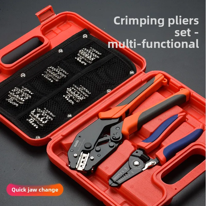 

Wire Stripping Pliers Multi-functional Electrical Peeling Pliers Cutting Wire Dialing Pressing Wiring Pliers Peeling Scissors