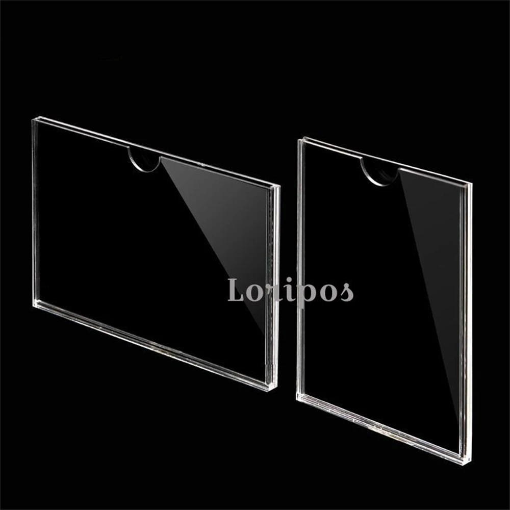 Multi Sizes Transparent Clear Frame Acrylic Double-layer Acrylic Tag Frame Label Hodler A3 Card Cover Sign Photo Frame