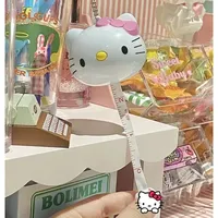 Sanrio Hello Kitty Retractable Tape Measure - Adorable Mini Ruler with Charm, Portable Measuring Tool for DIY & Crafts
