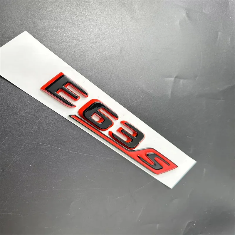 Black RED Number Letters Rear Trunk Badge Emblem for  C63 E53 C43 For Mercedes Benz Accessories