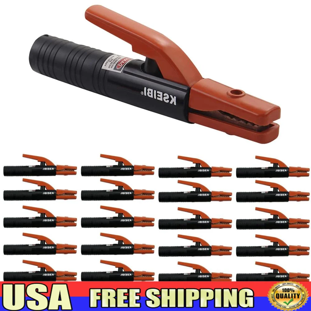 300A Welding Electrode Holder American Design Insulated Body Non-Slip Clamping Jaws 24 Pack