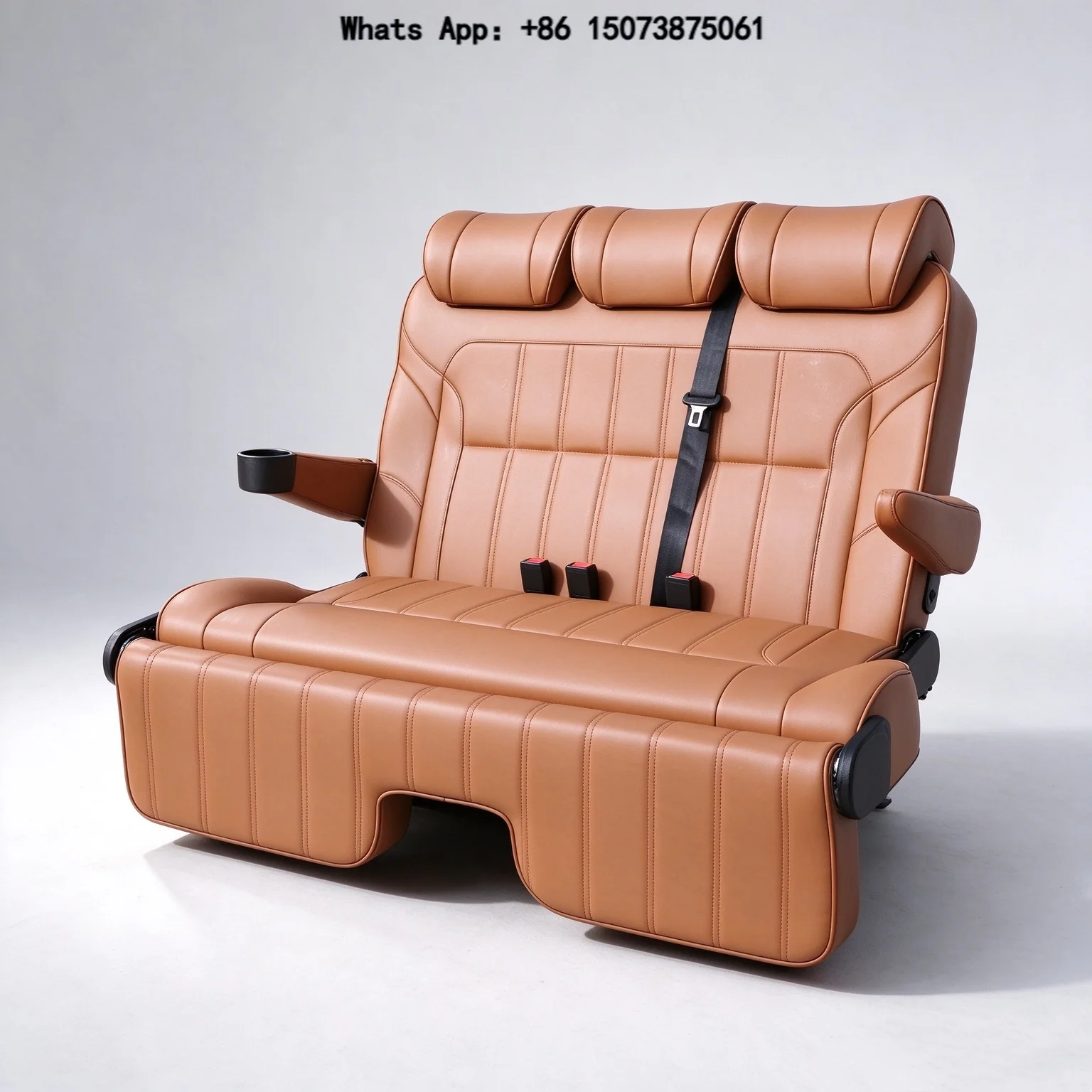 Red Leather Modified Car Seat Folding Convertible Rear Seat for Je-ep Wrangler Rubicon RV Campervan Van Bed