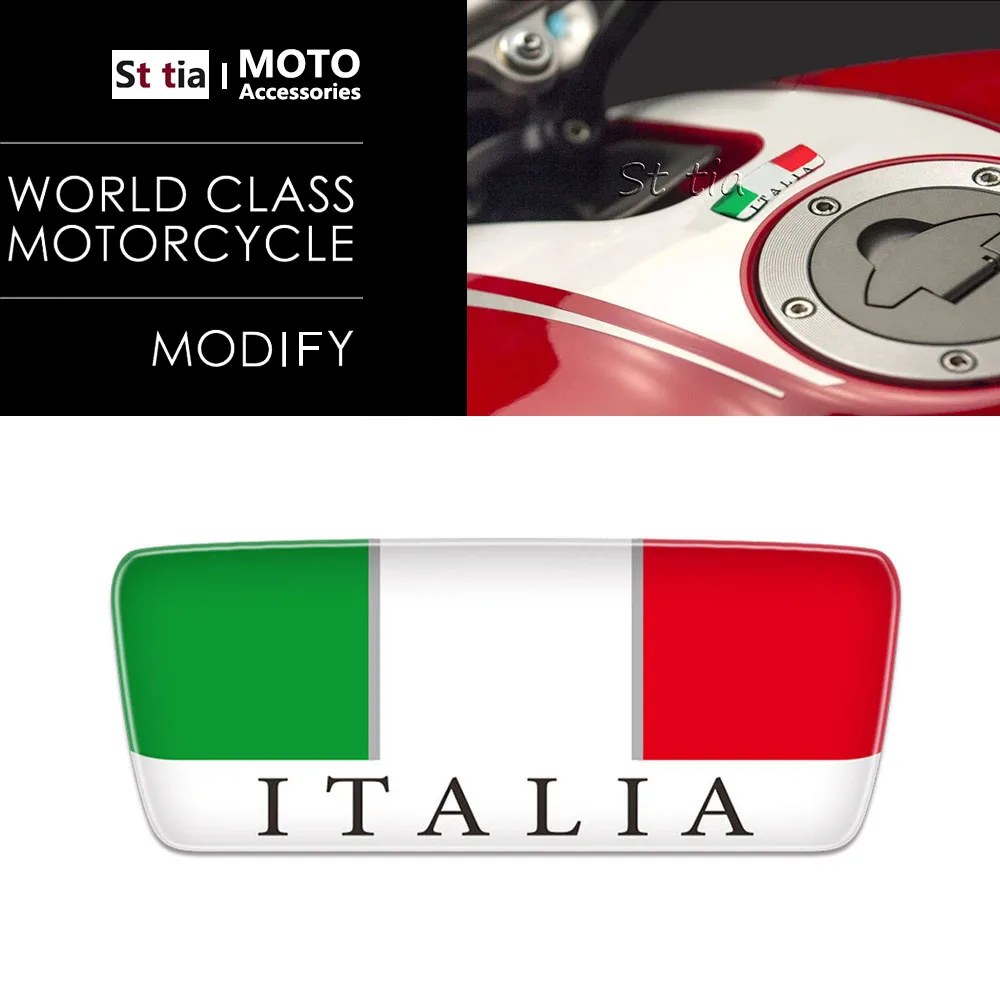 3D Italy Sticker Motorcycle Tank Pad Windshield Italia Stickers Helmet Decals