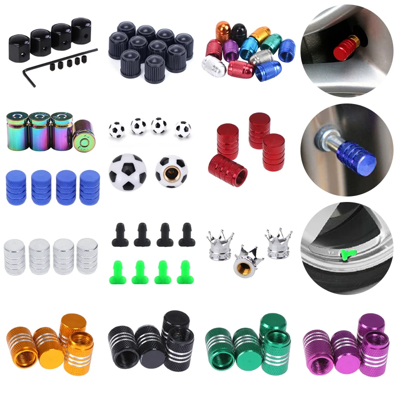 1/2/50PCS Multi Types Motorcycle Auto Wheel Tyre Valve Stem Caps Anti-theft Valve Cover Dust Cover Lid Plastic Truck Car Tire