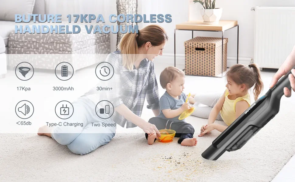 Wireless handheld vacuum cleaner USB 17000PA charging car vacuum cleaner