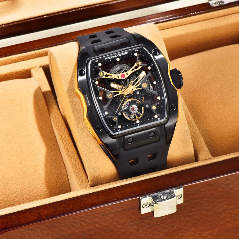 PAGANI DESIGN 2026 42MM New Alien Hollow Back Transparent Movement Luxury Men Watch Sapphire Glass Automatic Men Watches For Men