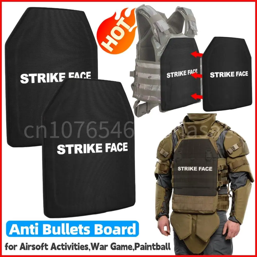 1/2Pcs PE IIIA Bulletproof Plates Ballistic Vest Body Armour Board Stab-Proof Backpack Armor Panel for Airsoft Paintball Game