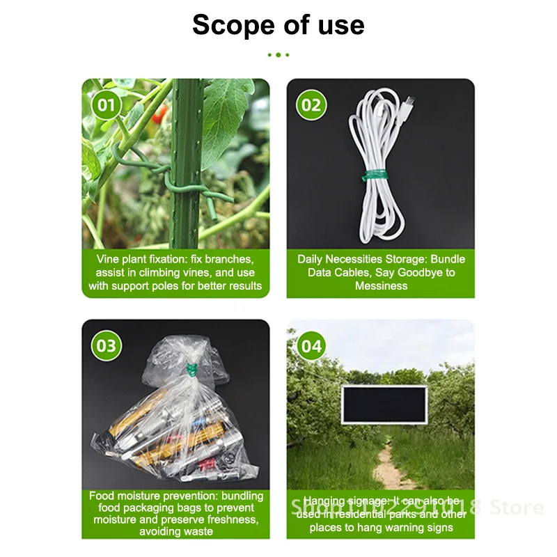 

Многоразовый поворотный галстук для садовых растений, скручивающийся ремень для садовой ветки, гибкая проволока, сверхмощная мягкая проволочная стяжка, украшение для сада