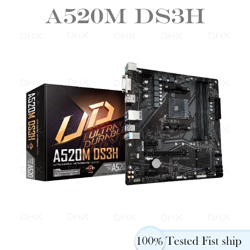 USB 3.2 support Ryzen 5700 5600 3900 4700 cpu For GIGABYTE A520M DS3H Motherboard AMD A520 AMD AM4 4xDDR4 128 GB M.2 Micro ATX