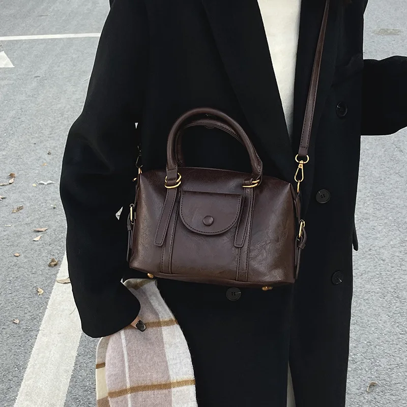 

2025 New Large Capacity Tote Bag for Women, Genuine Leather Multi-way Shoulder Crossbody Purse, Vintage Chic Work Bag for Office