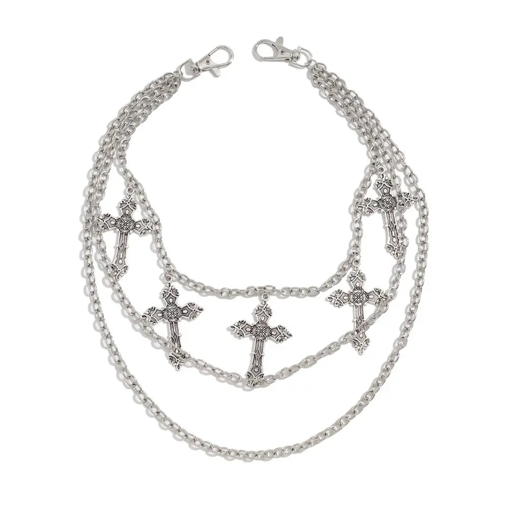 

Personality Tassel Cross Waist Chain Gothic Hip Hop Punk Belt Chain Zinc Alloy Bag Chain Pants Chain Female