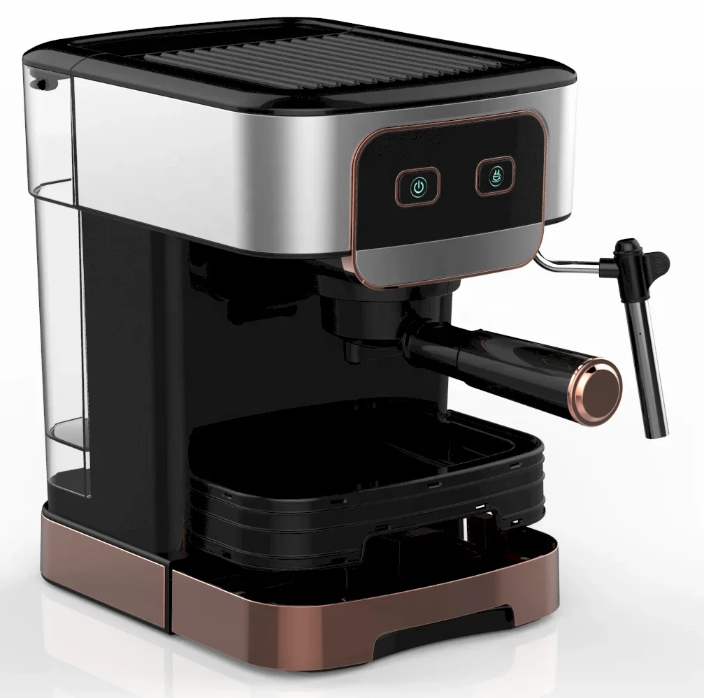 Espresso Coffee Machine with Milk Frother Stainless Steel Decoration Cappuccino Italian Coffee