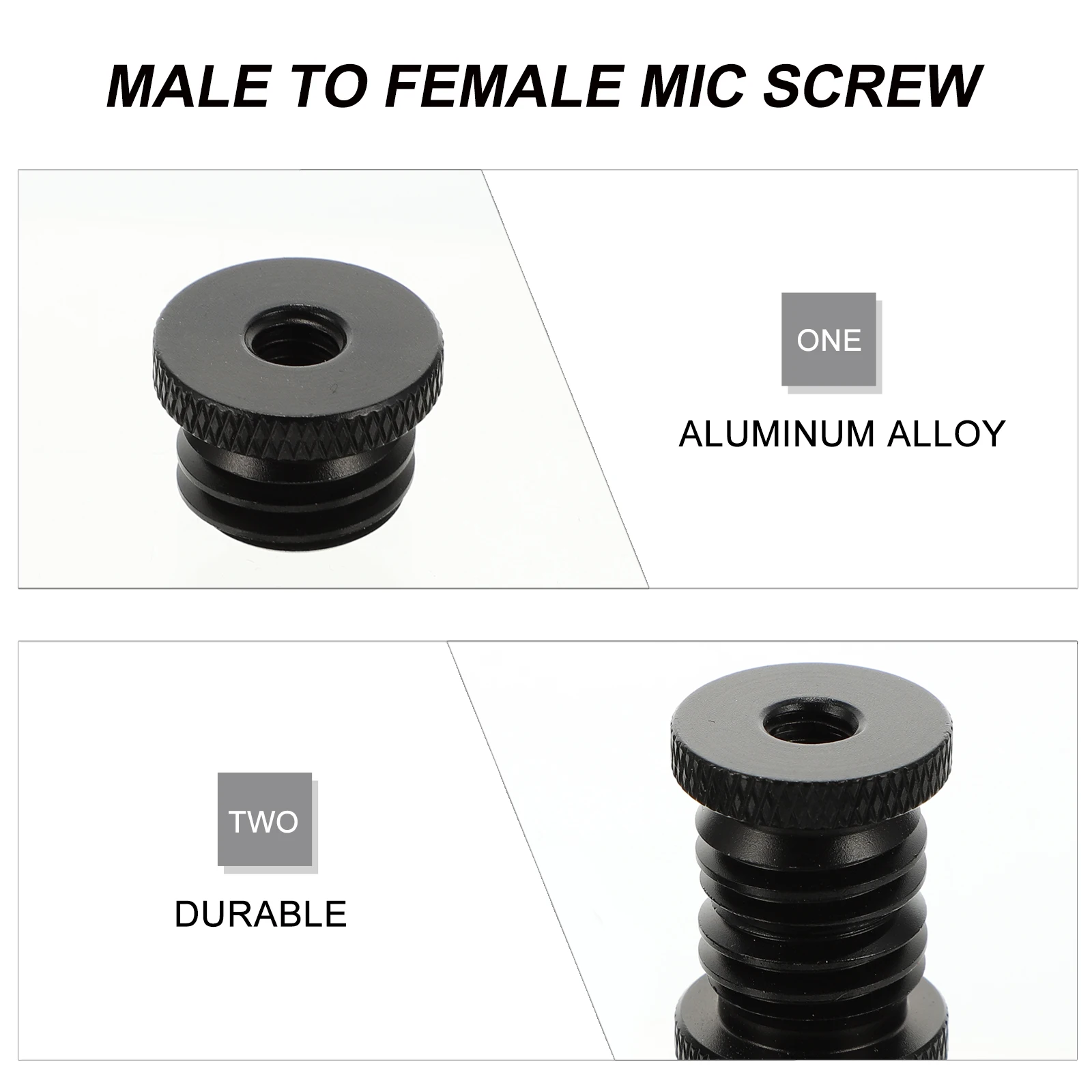 

Mic St Adapter Conversion Screw Tripod Thread Microphone Camera Screws Aluminum Alloy Durable Easy Install Remove Suitable Most